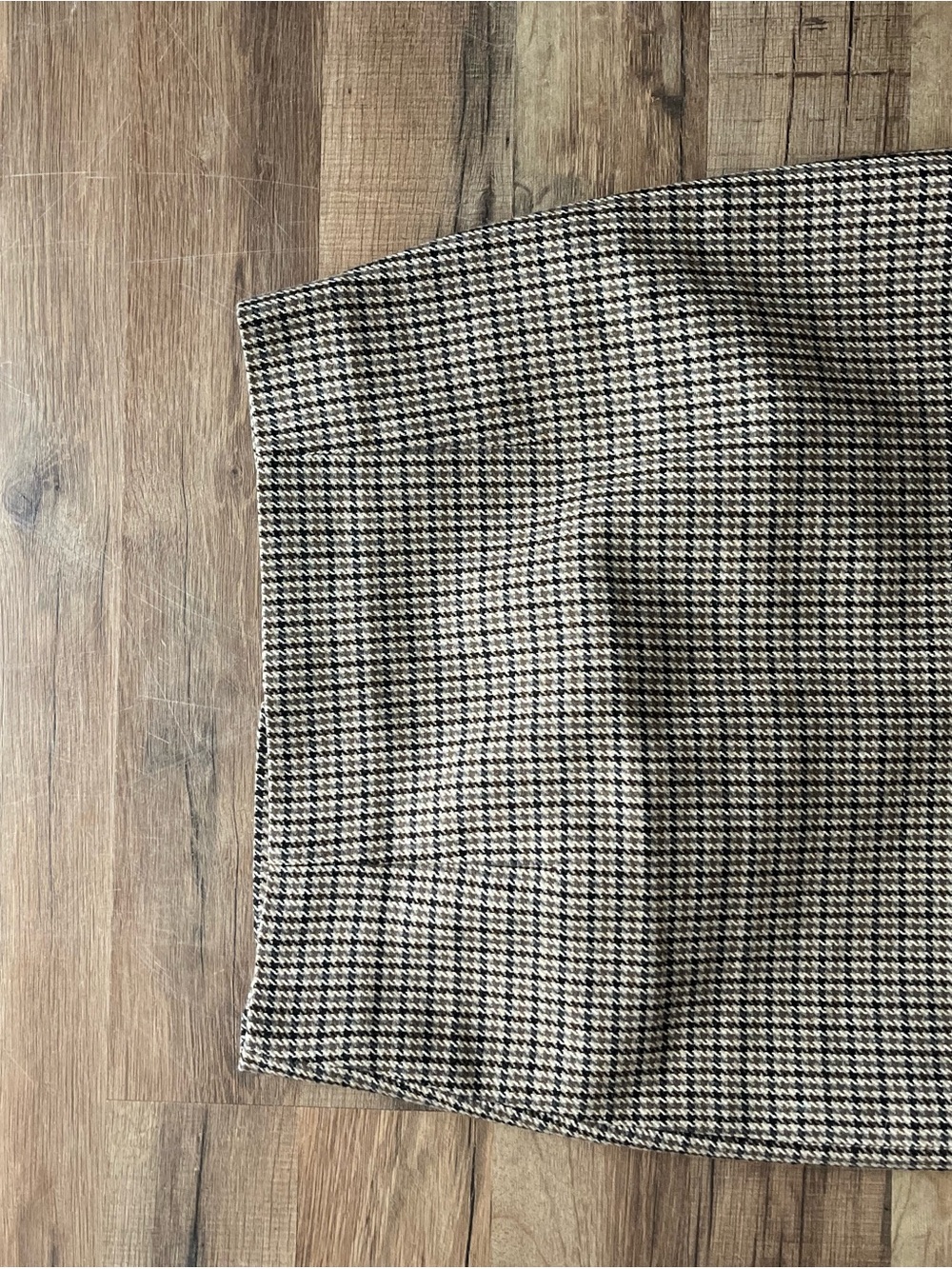 Zara Brown & Black Houndstooth Skirt